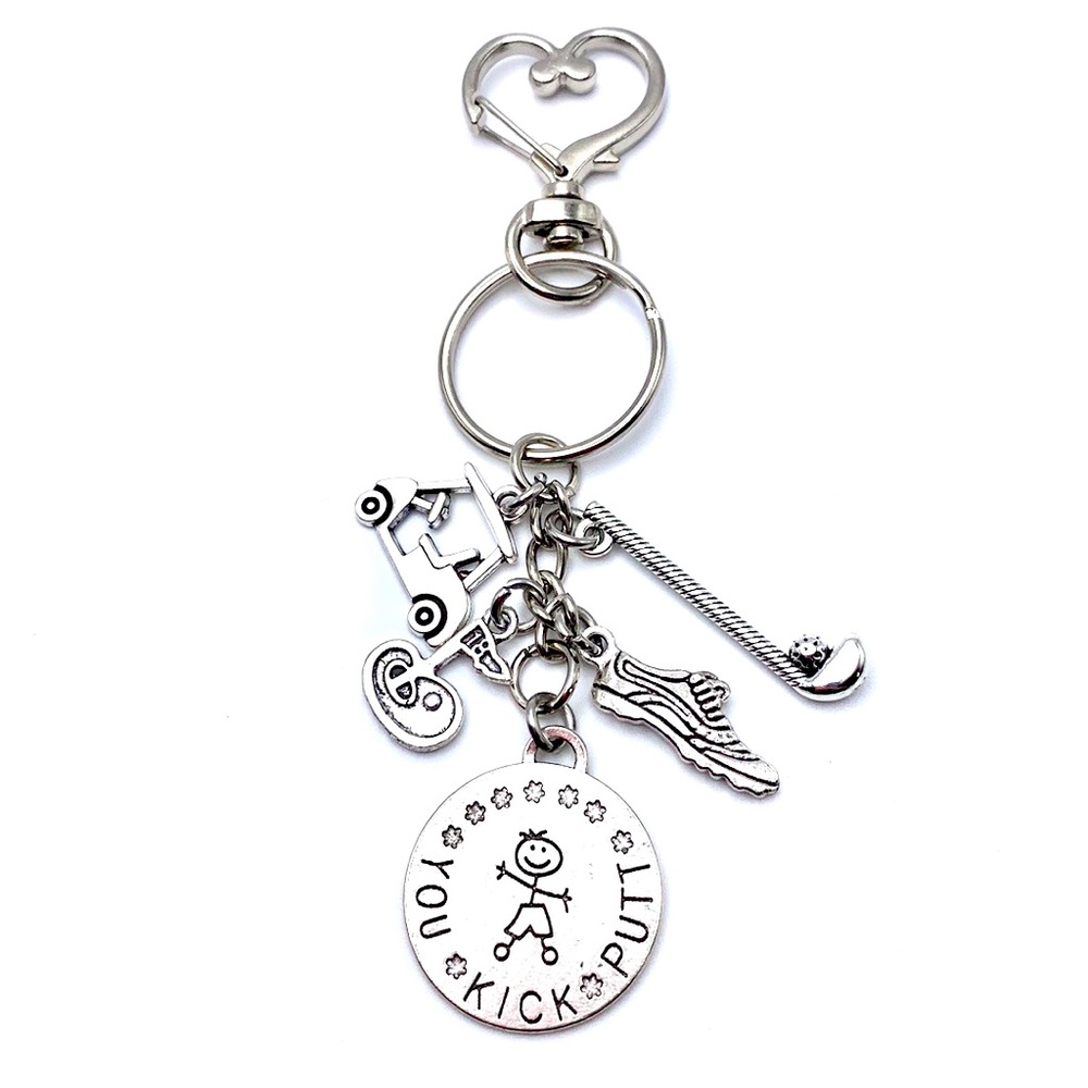 Golf Keychain Bag Charm You Kick Putt Golfer Gift